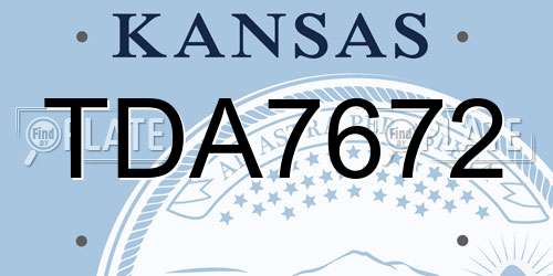 TDA7672 Kansas License Plate