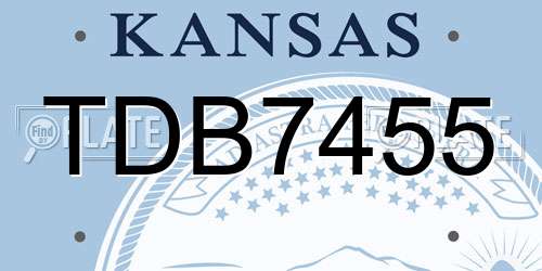 TDB7455 Kansas License Plate