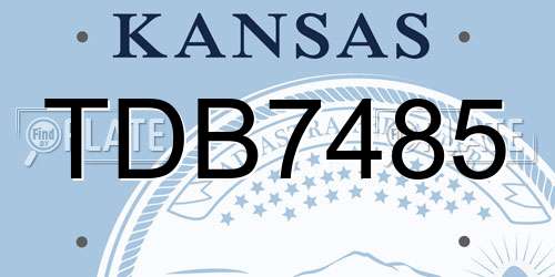 TDB7485 Kansas License Plate