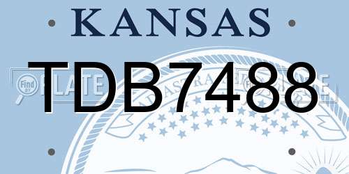 TDB7488 Kansas License Plate