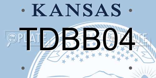 TDBB04 Kansas License Plate