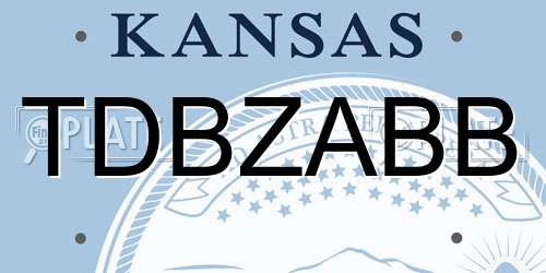TDBZABB Kansas License Plate