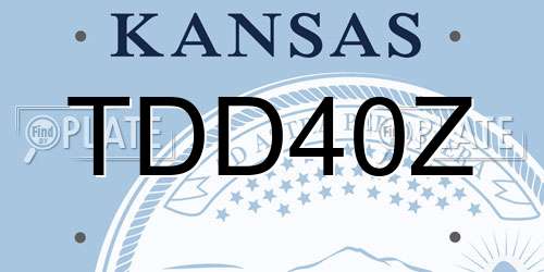 TDD40Z Kansas License Plate