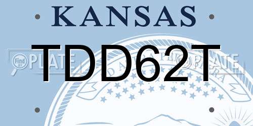 TDD62T Kansas License Plate