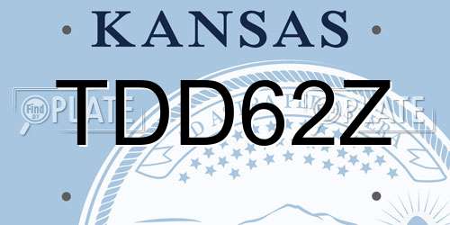 TDD62Z Kansas License Plate