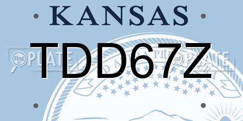 TDD67Z Kansas License Plate