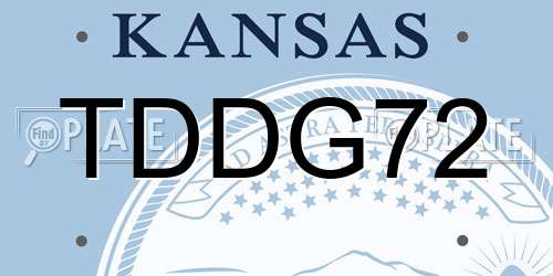 TDDG72 Kansas License Plate