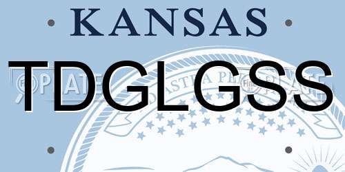 TDGLGSS Kansas License Plate