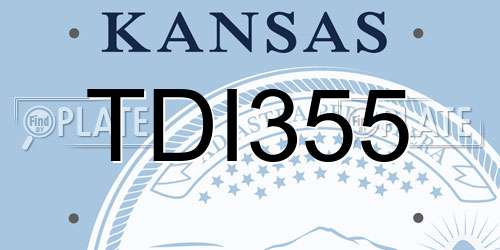 TDI355 Kansas License Plate