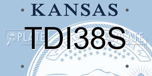 TDI38S Kansas License Plate