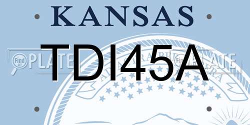 TDI45A Kansas License Plate
