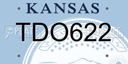TDO622 Kansas License Plate