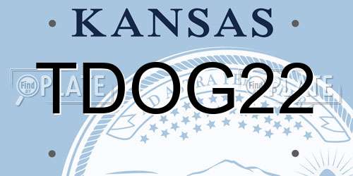 TDOG22 Kansas License Plate