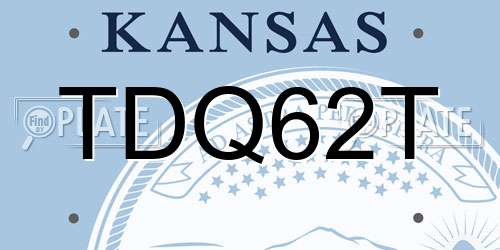 TDQ62T Kansas License Plate