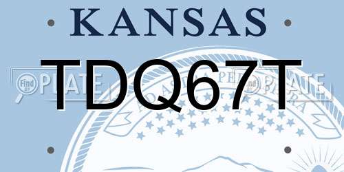 TDQ67T Kansas License Plate