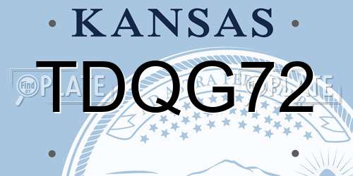 TDQG72 Kansas License Plate