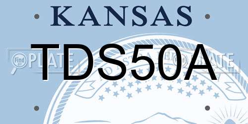 TDS50A Kansas License Plate