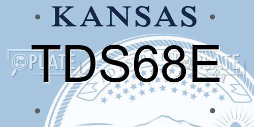 TDS68E Kansas License Plate
