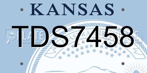 TDS7458 Kansas License Plate
