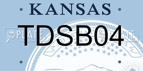 TDSB04 Kansas License Plate