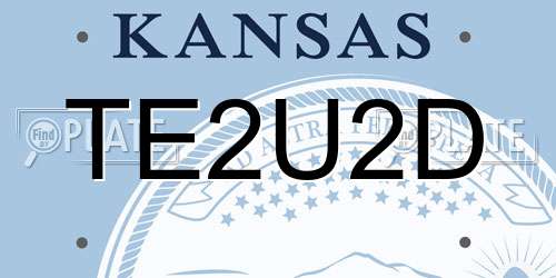 TE2U2D Kansas License Plate