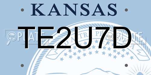 TE2U7D Kansas License Plate