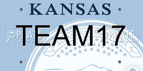 TEAM17 Kansas License Plate