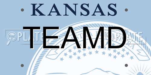 TEAMD Kansas License Plate