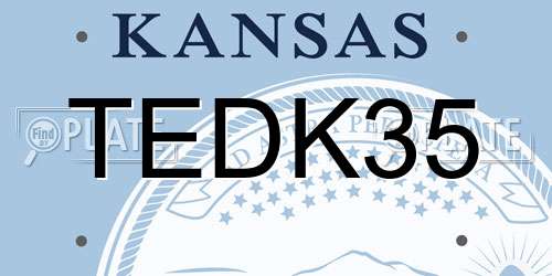 TEDK35 Kansas License Plate