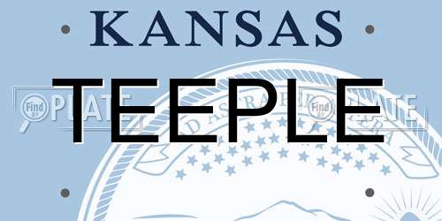 TEEPLE Kansas License Plate