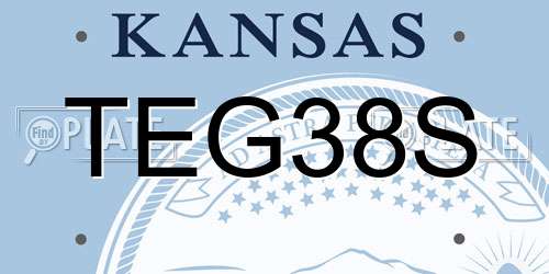TEG38S Kansas License Plate