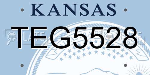 TEG5528 Kansas License Plate