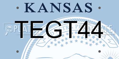 TEGT44 Kansas License Plate