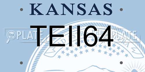 TEII64 Kansas License Plate