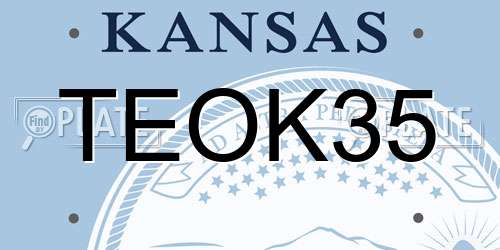 TEOK35 Kansas License Plate