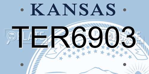 TER6903 Kansas License Plate