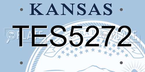 TES5272 Kansas License Plate