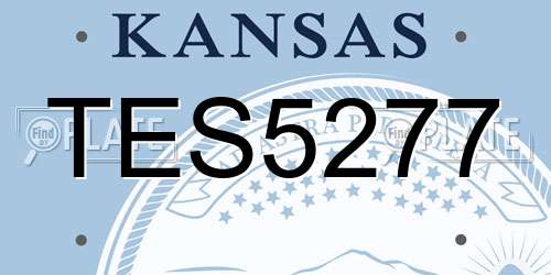 TES5277 Kansas License Plate
