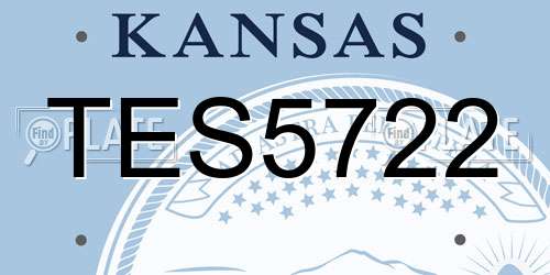 TES5722 Kansas License Plate
