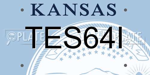 TES64I Kansas License Plate