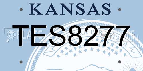 TES8277 Kansas License Plate