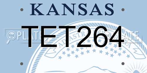 TET264 Kansas License Plate