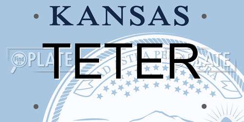 TETER Kansas License Plate