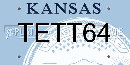 TETT64 Kansas License Plate
