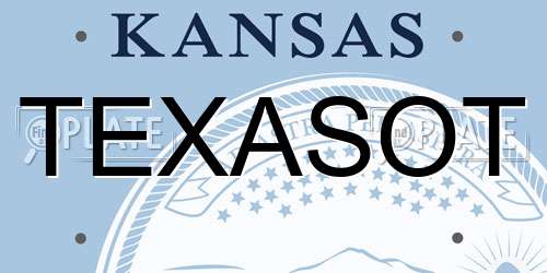 TEXASOT Kansas License Plate
