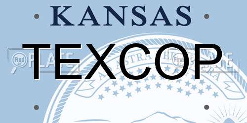 TEXCOP Kansas License Plate