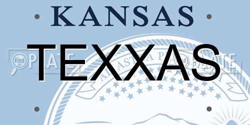 TEXXAS Kansas License Plate