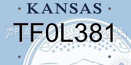 TF0L381 Kansas License Plate