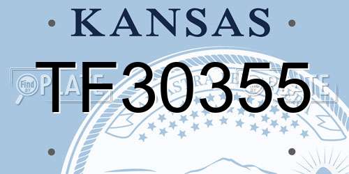 TF30355 Kansas License Plate