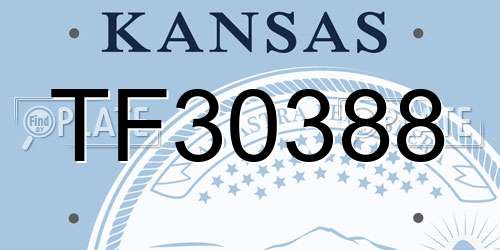 TF30388 Kansas License Plate